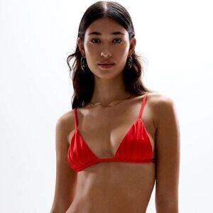 Cin Cin Era' Ruched Tri Top - Ablaze